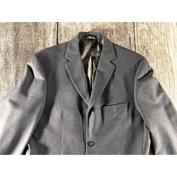 Banana Republic 3 Button Wool Blend Blazer Sport Coat Gray Men’s Size 40R - Picture 2 of 8
